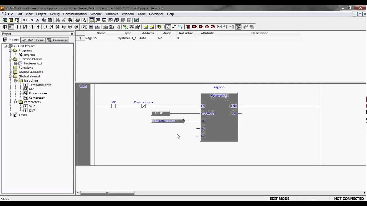 Eliwell tutorial Free Studio 1/2