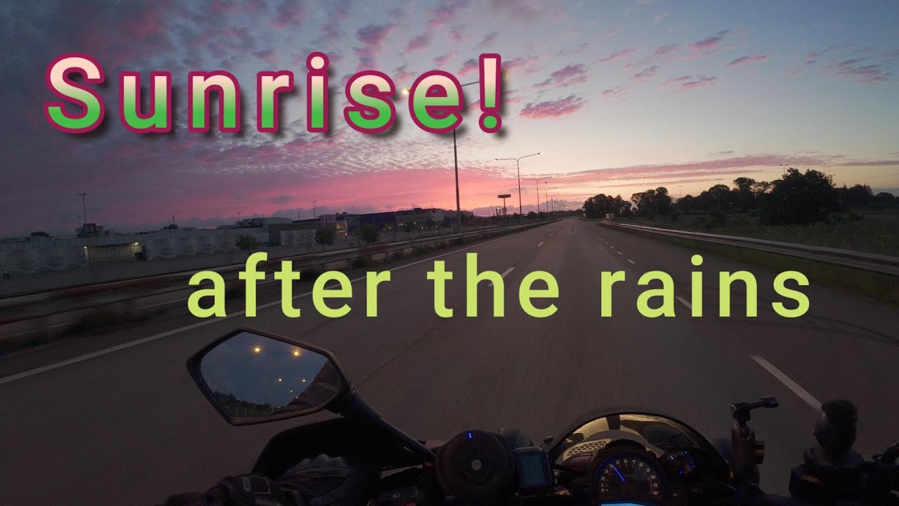Amazing sunrise after weeks of rain .  #bikelife #vlog #motovlog