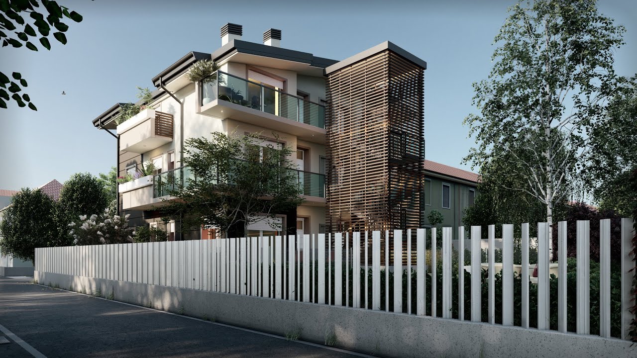 Rendering Palazzina a Milano