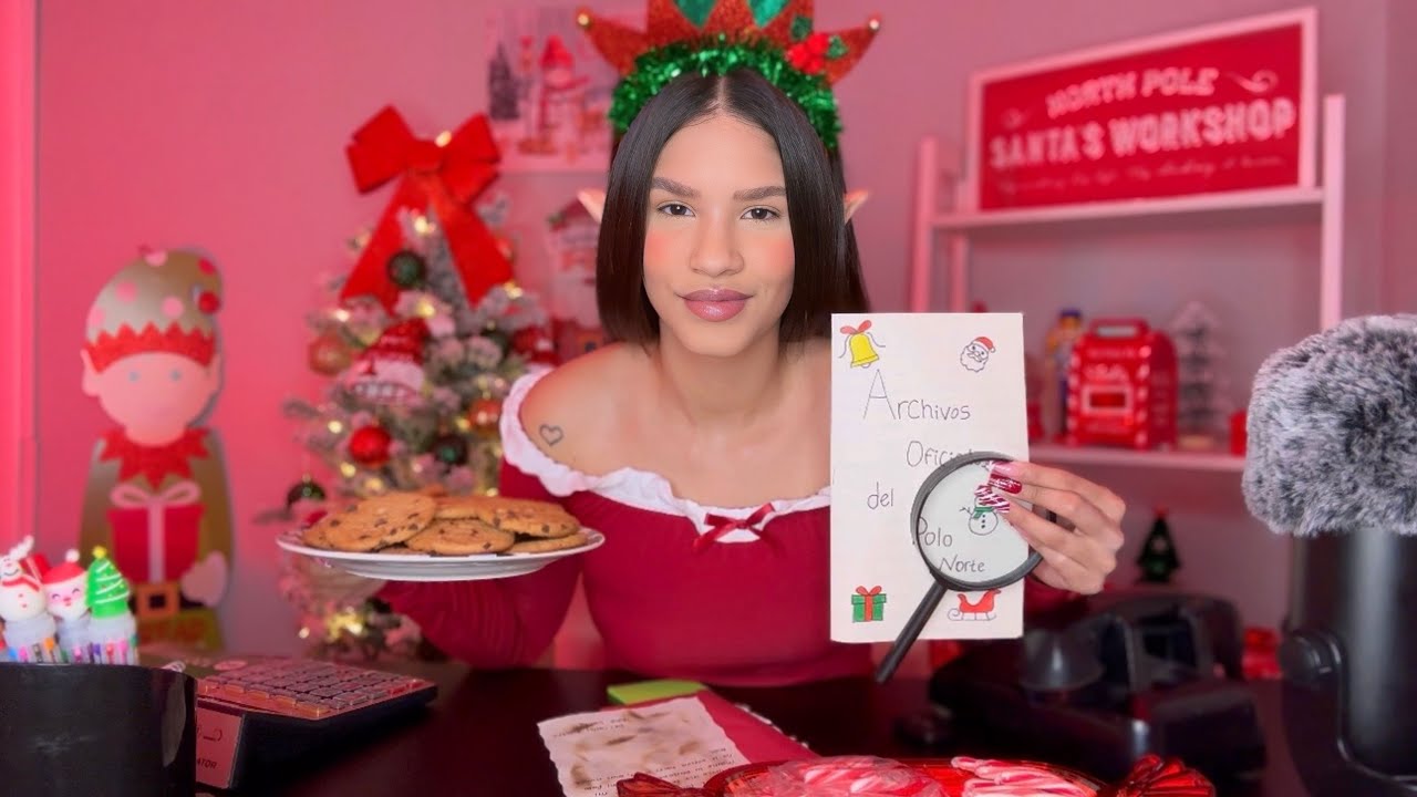 ASMR Español: Elfa Secretaria Antipatica de Santa Roleplay 🎄