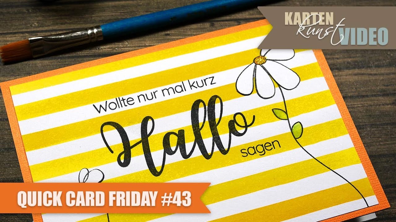 Karten-Kunst Quick Card Friday #43 - Riesiges Hallo aus dem neuen Stempel-Release