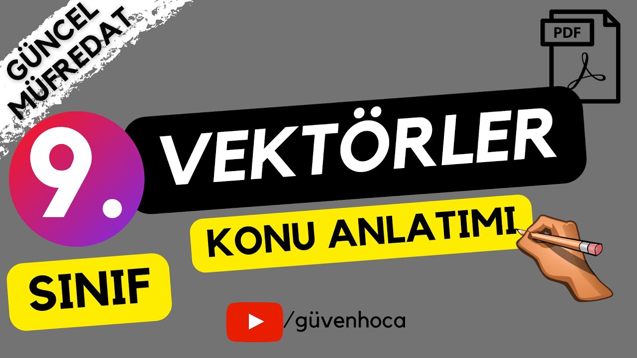VEKTÖRLER GENEL TEKRAR 9.SINIF FİZİK 2.ÜNİTE + PDF YENİ MÜFREDAT 2025