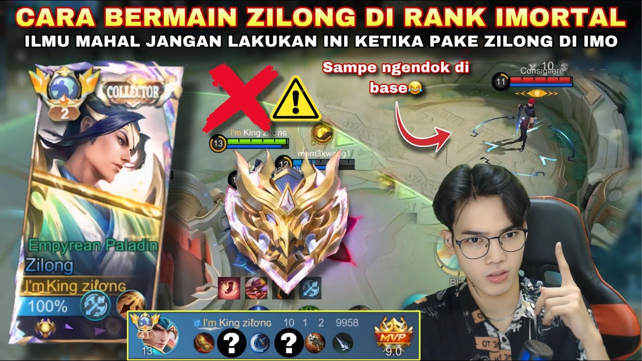 TUTORIAL CARA BERMAIN ZILONG DI RANK IMORTAL, Inilah rahasia para global zilong bisa ke imo🔥 | MLBB