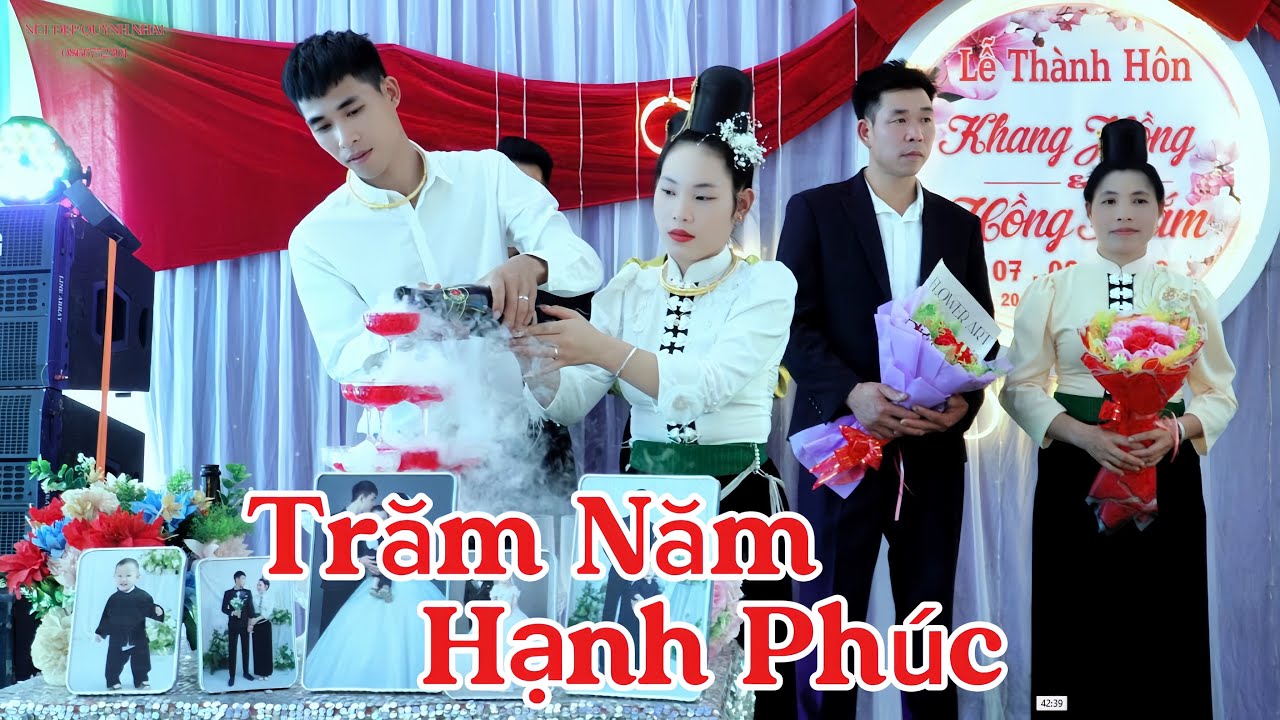 TOÀN CẢNH MỪNG ĐÁM CƯỚI LTH KHANG HỒNG HỒNG THẮM BẢN BÚA BON MƯỜNG SẠI