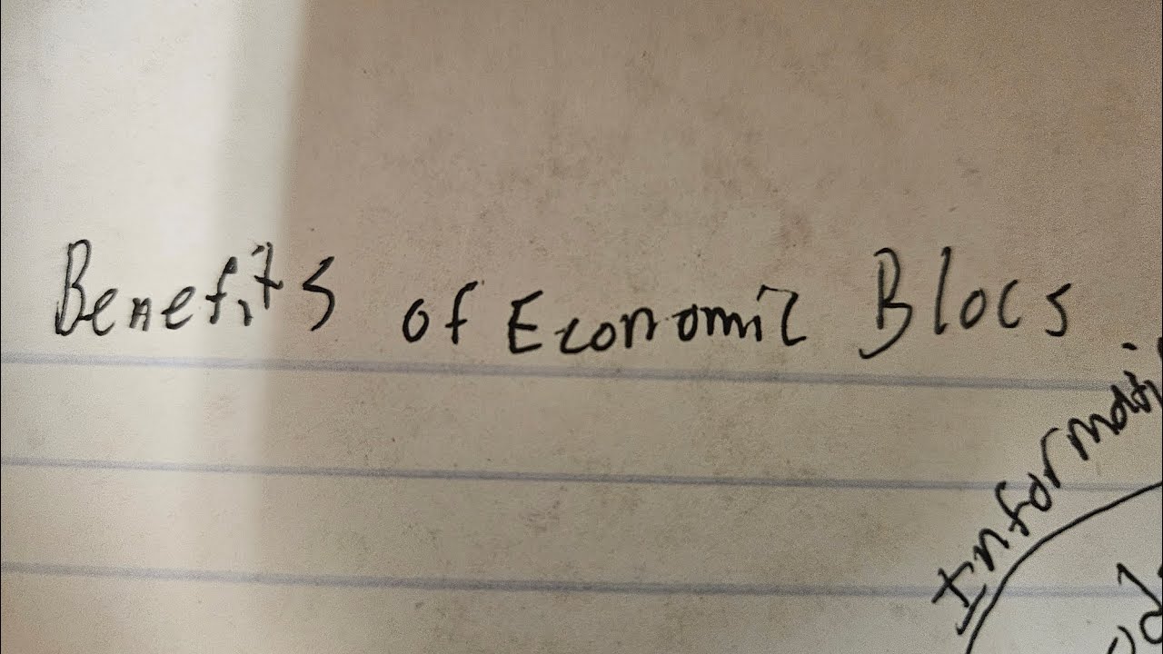 B.Y. Talking: Benefits of Economic Blocs