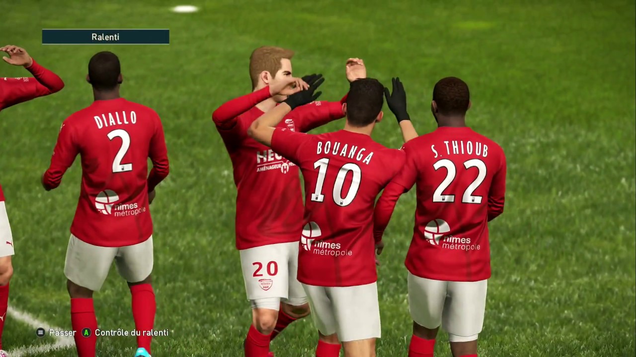 Pro Evolution Soccer 2019 Xbox One X Gameplay Nîmes Olympique - Olympique de Marseille Match Complet