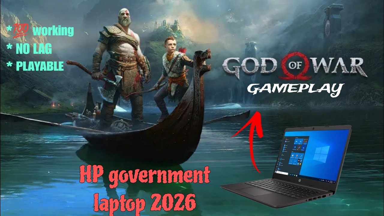 God of war (2018 ) 😱 gameplay on hp new government laptop 2026 🤯 amazing result ... 