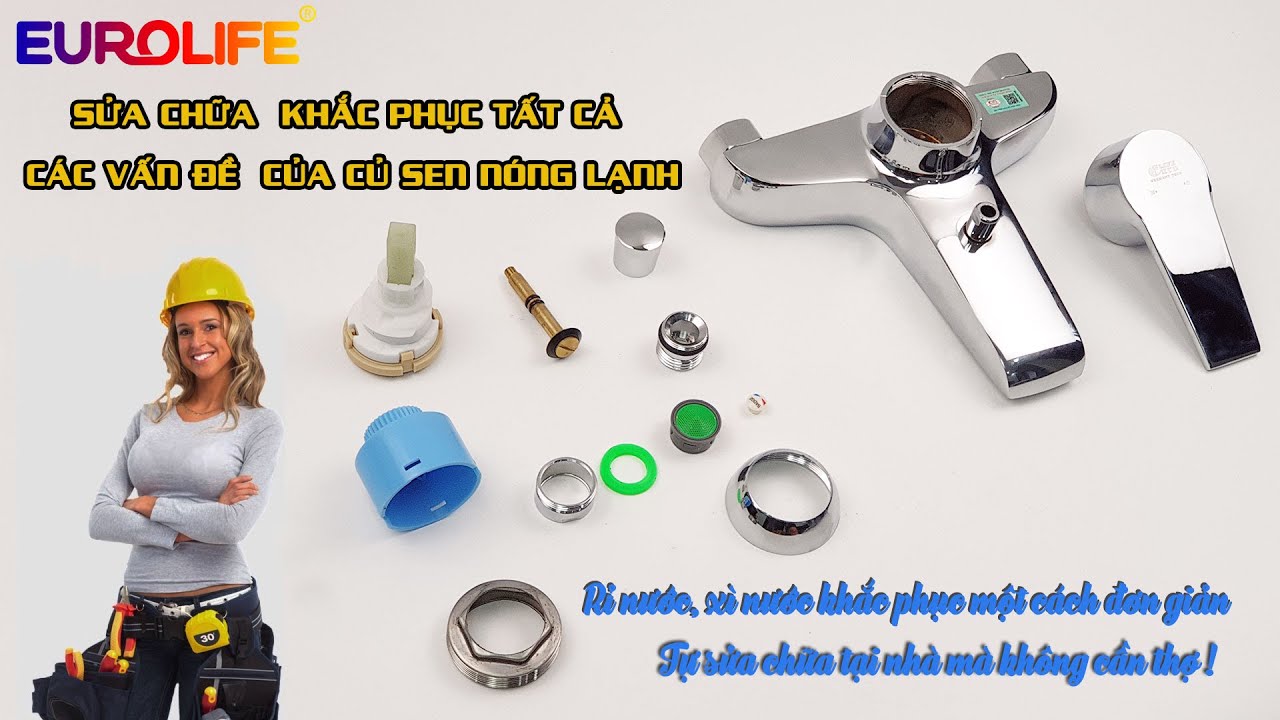 Sửa chữa củ sen nóng lạnh tất cả các trường hợp thường gặp. Sửa chữa vòi sen rò rỉ đơn giản nhất !