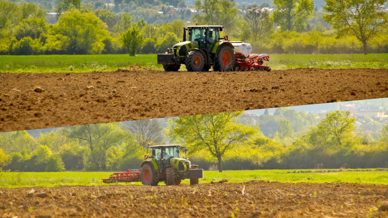 Uprawa & Siew Kukurydzy w Gr.Mętel 2025. Claas Arion 630 & Unia kombi & Kuhn Maxima