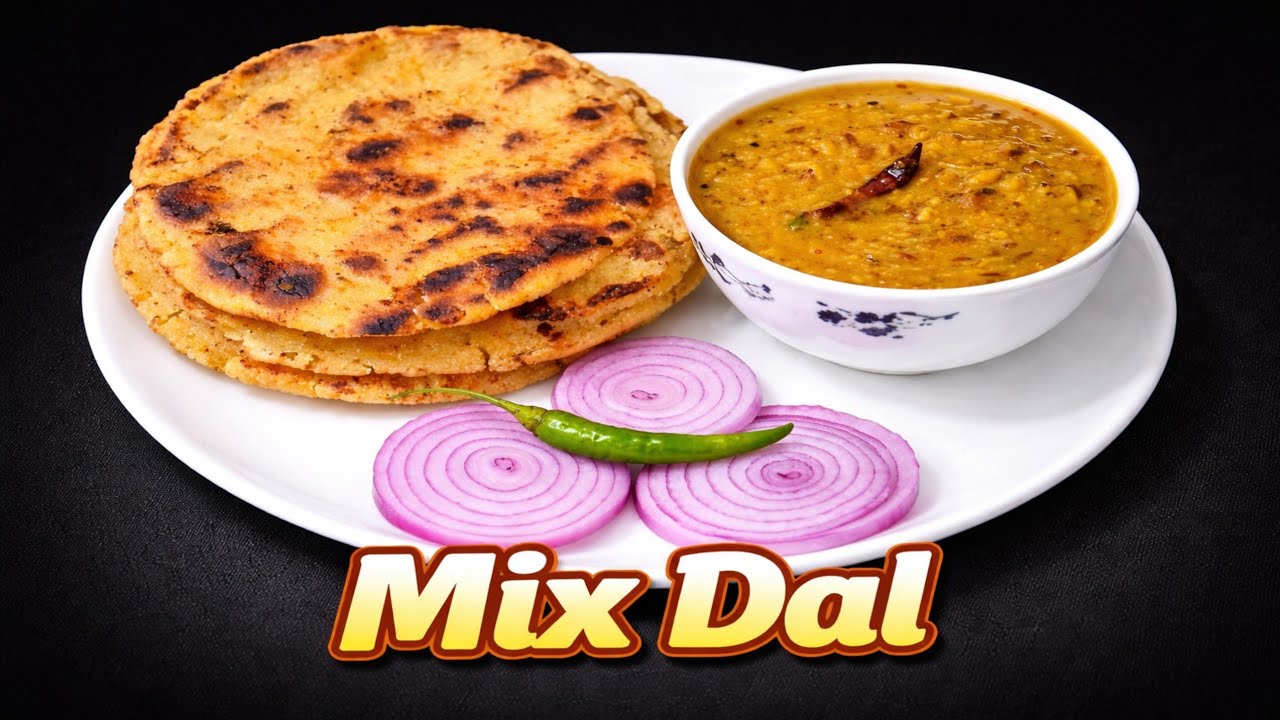 Makke Ki Roti Aur Mix Dal | 😋 Pure Desi Swad | Mix Dal Recipe | Mix Dal Fry 
