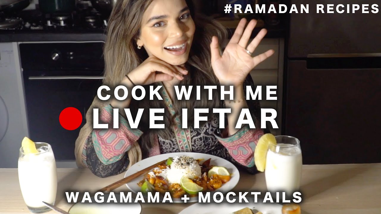COOK IFTAR WITH ME! Wagamama Firecracker & Virgin Piña Coladas | ROUND ROTI CLUB with MASUMA