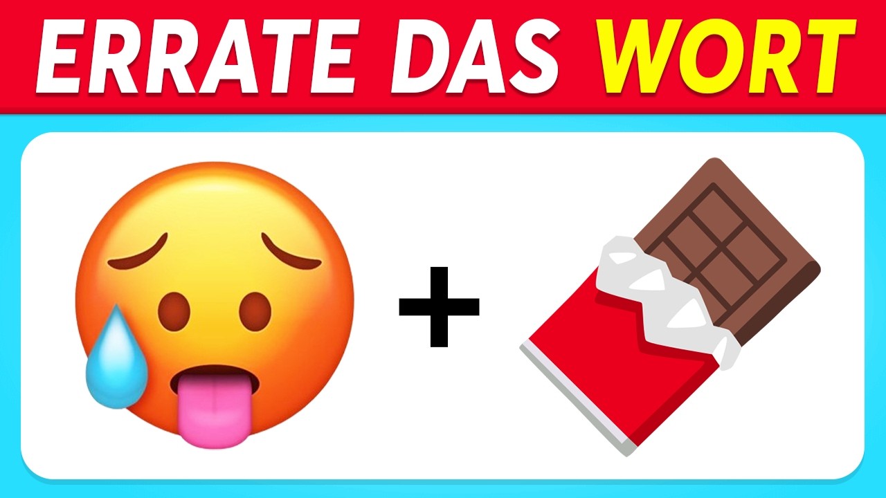 Errate das Wort anhand von Emojis 🌈✅ 40 Wort Emoji Quiz 🧠 Emoji Challenge