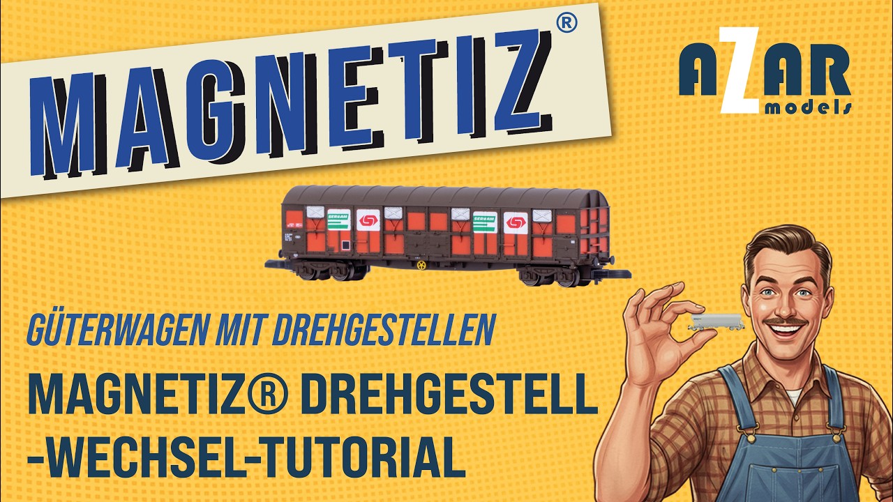 Magnetiz&reg; Drehgestell-Wechsel-Tutorial - G&uuml;terwagen mit Drehgestellen - Deutsche Version