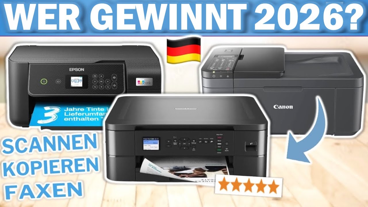 Top 3 Multifunktionsdrucker f&uuml;r Zuhause 2026 im Vergleich!