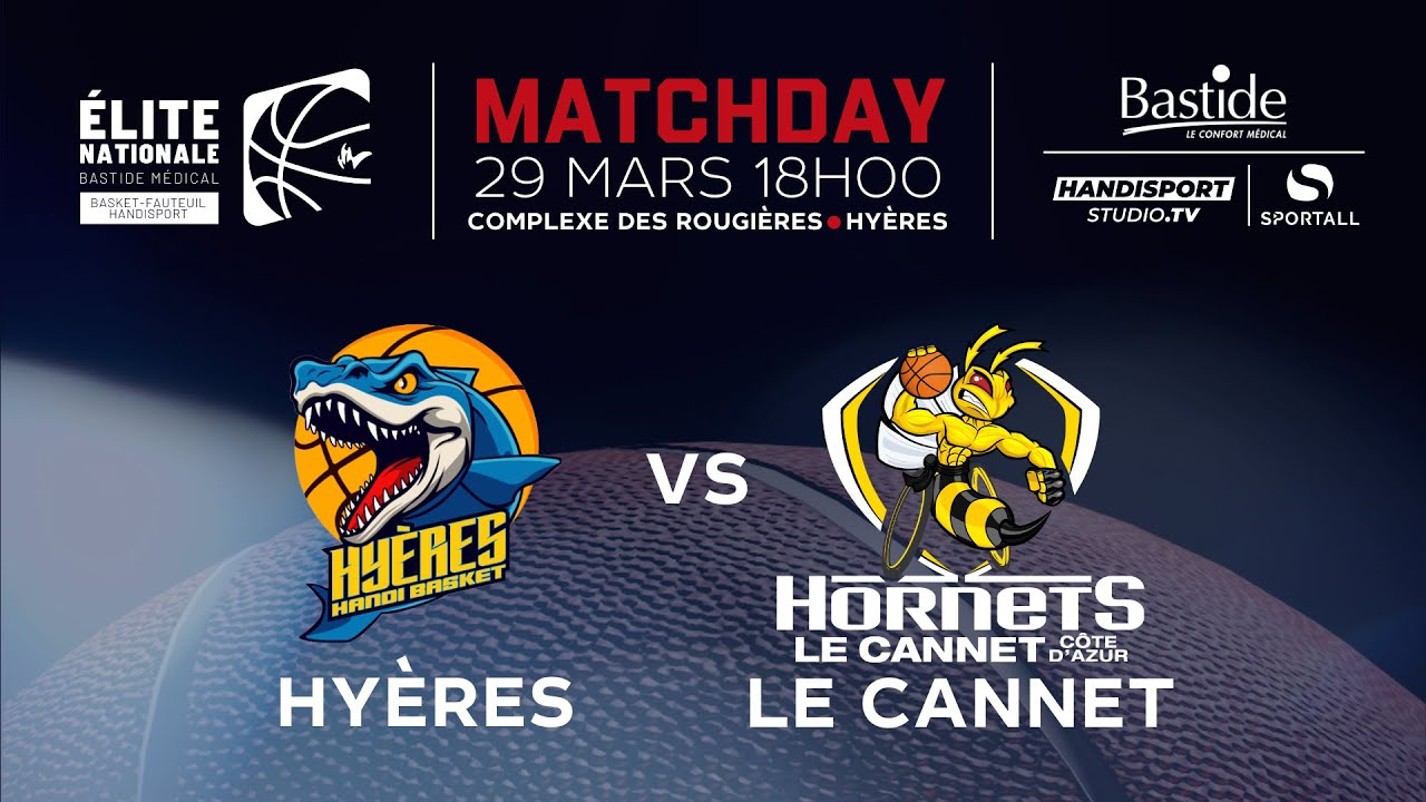 BASKET FAUTEUIL ELITE NATIONALE : HYÈRES VS HORNETS LE CANNET 22-03-2025