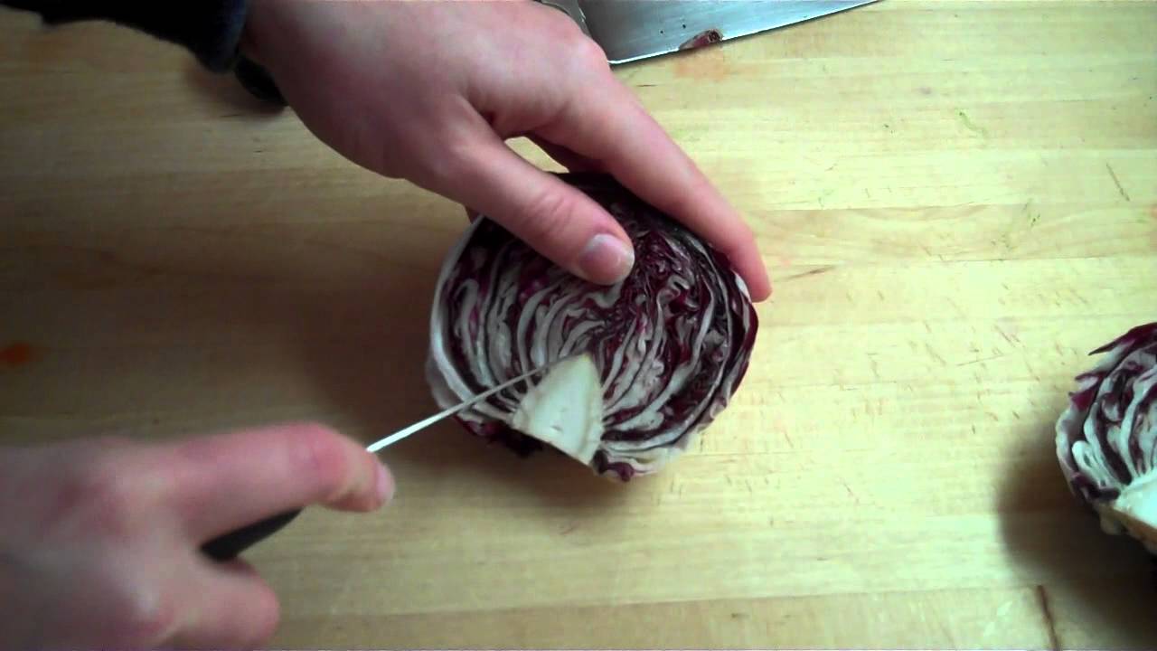 How to Core and Shred Radicchio (or cabbage)