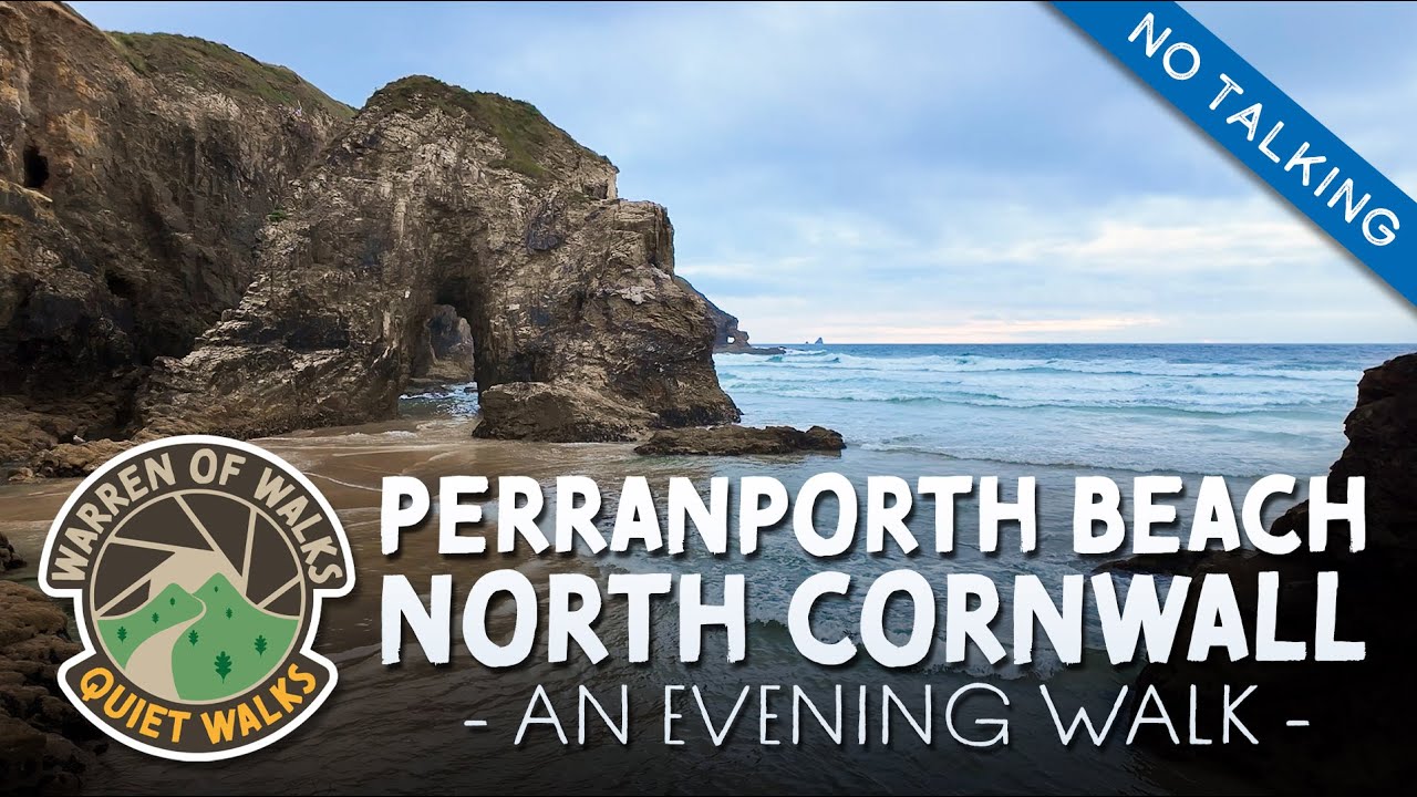 Walking Tour - Quiet Evening Exploring Caves, Cliffs & Beach 🏖️🏄‍♀️🌊 Cornwall