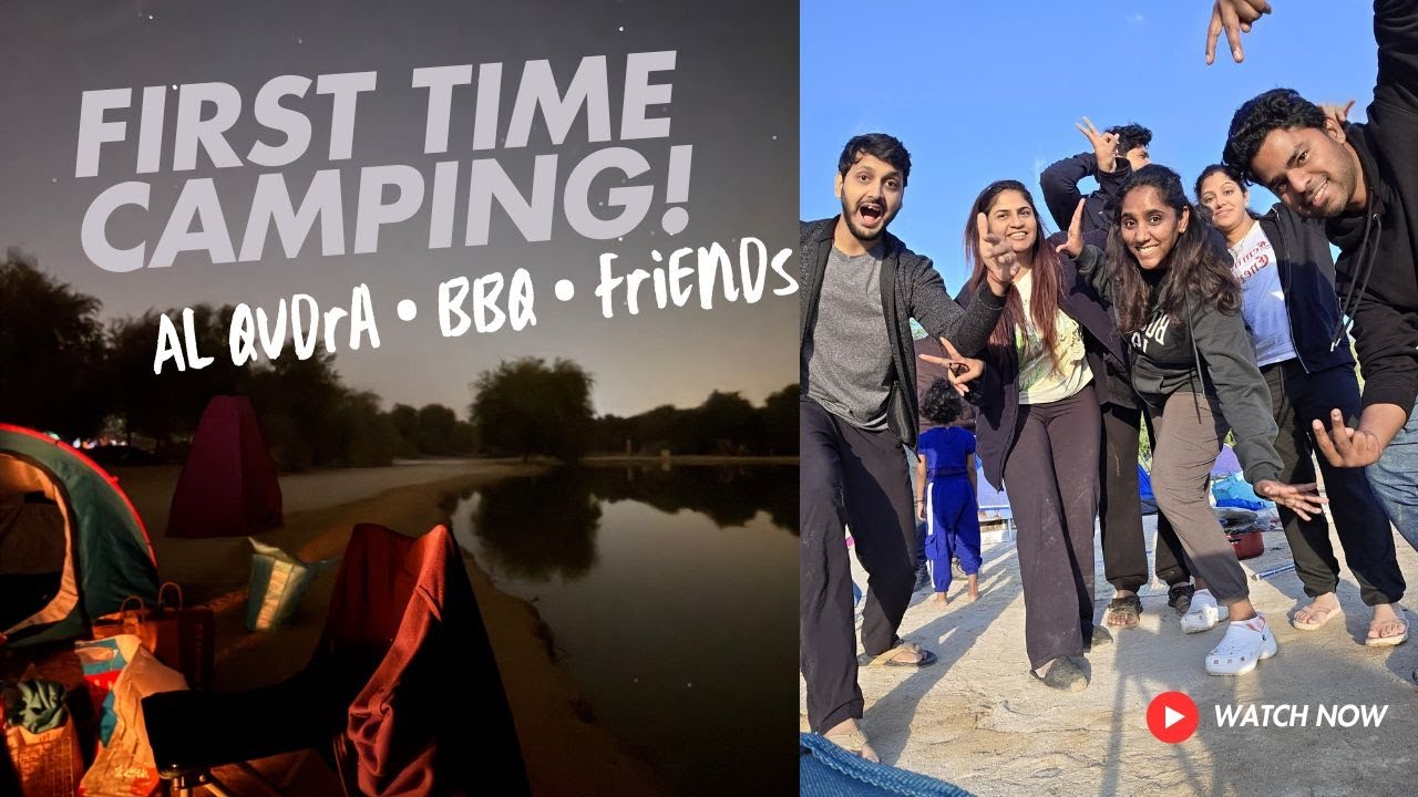 My First Camping Adventure in Al Qudra | BBQ, Friends & Lakeside Vibes | Vikas Pandey