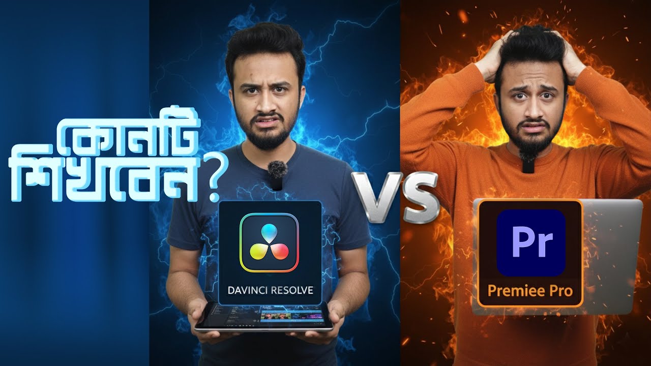 DaVinci Resolve vs Premiere Pro  Bangla | Davinci Resolve tutorial For Beginners | Premier Pro |