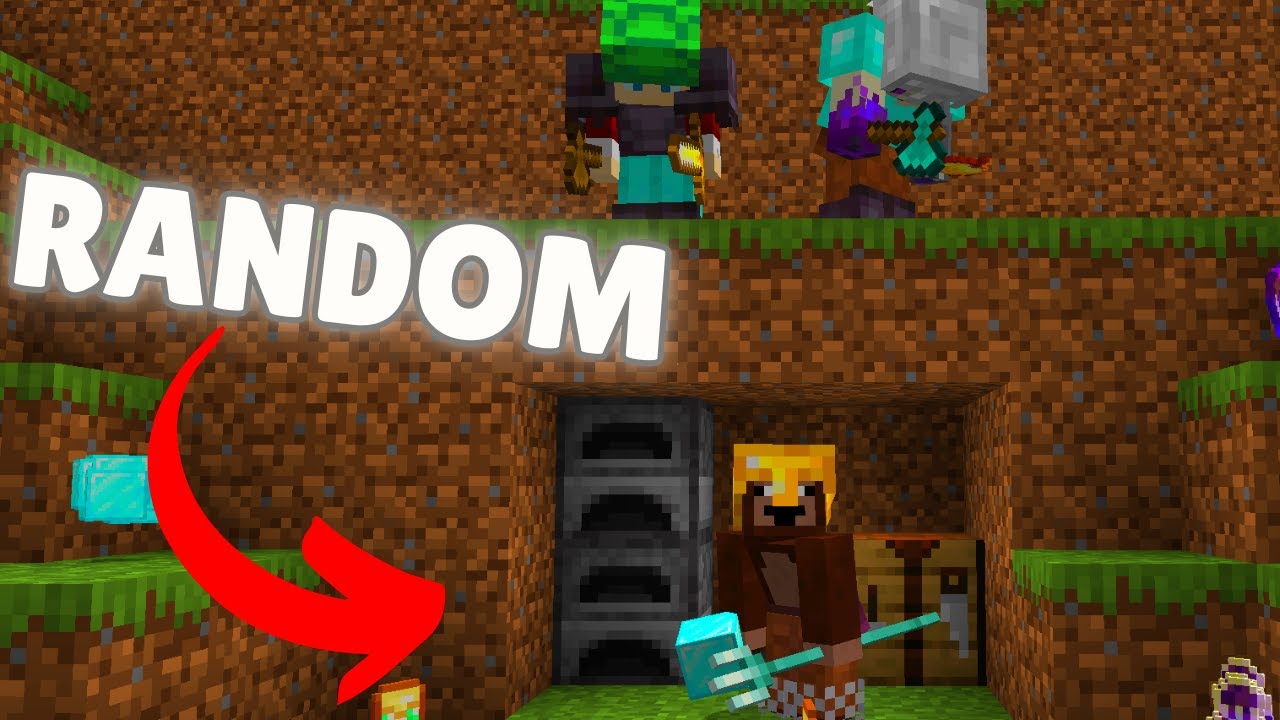 Minecraft Speedrunner VS 2 Hunters, but every minute we get random items