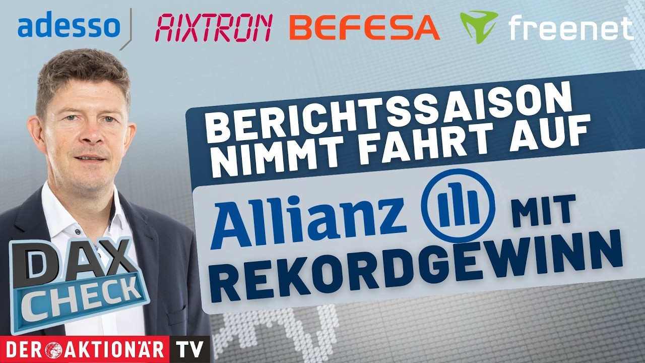 DAX-Check LIVE: Adesso, Aixtron, Allianz, Befesa, Freenet, Hensoldt, Kion, Puma im Fokus