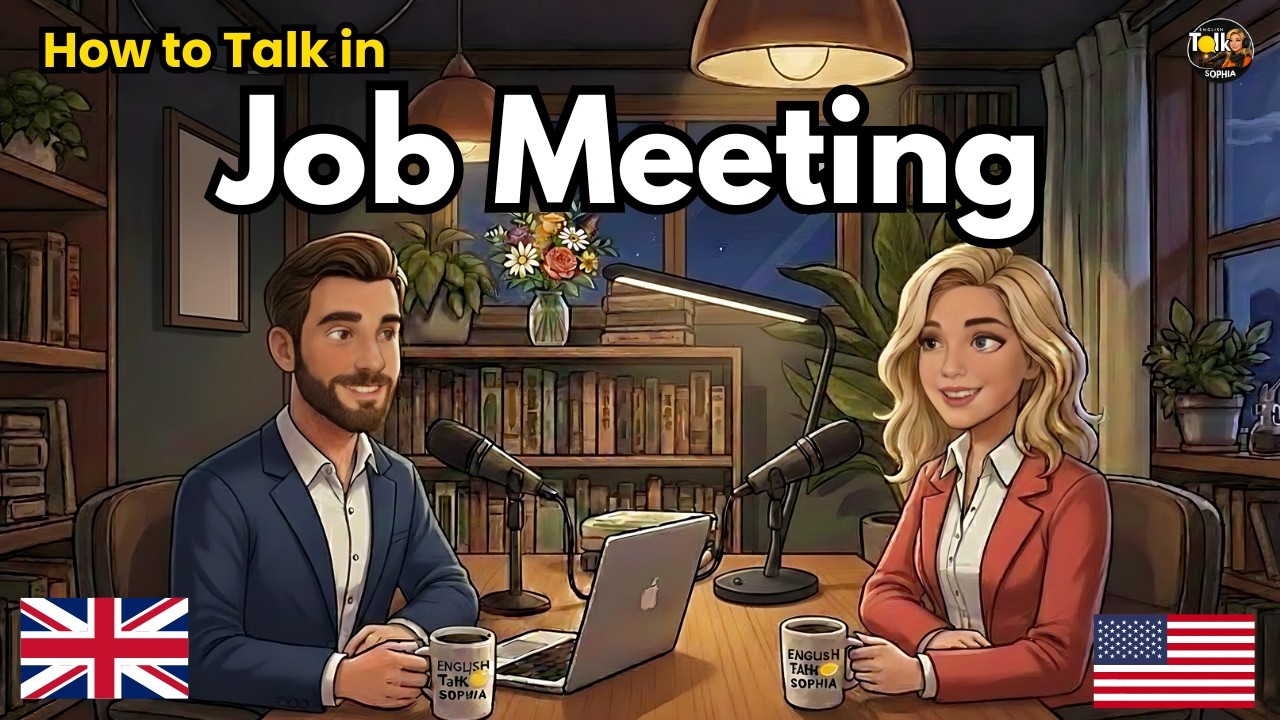 How to Talk in a Job Meeting in English | English Conversation Practice