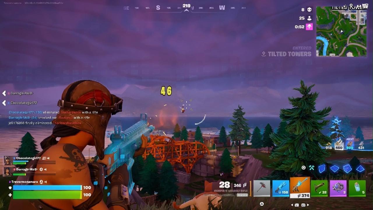 Playing Fortnite reload with my cousins