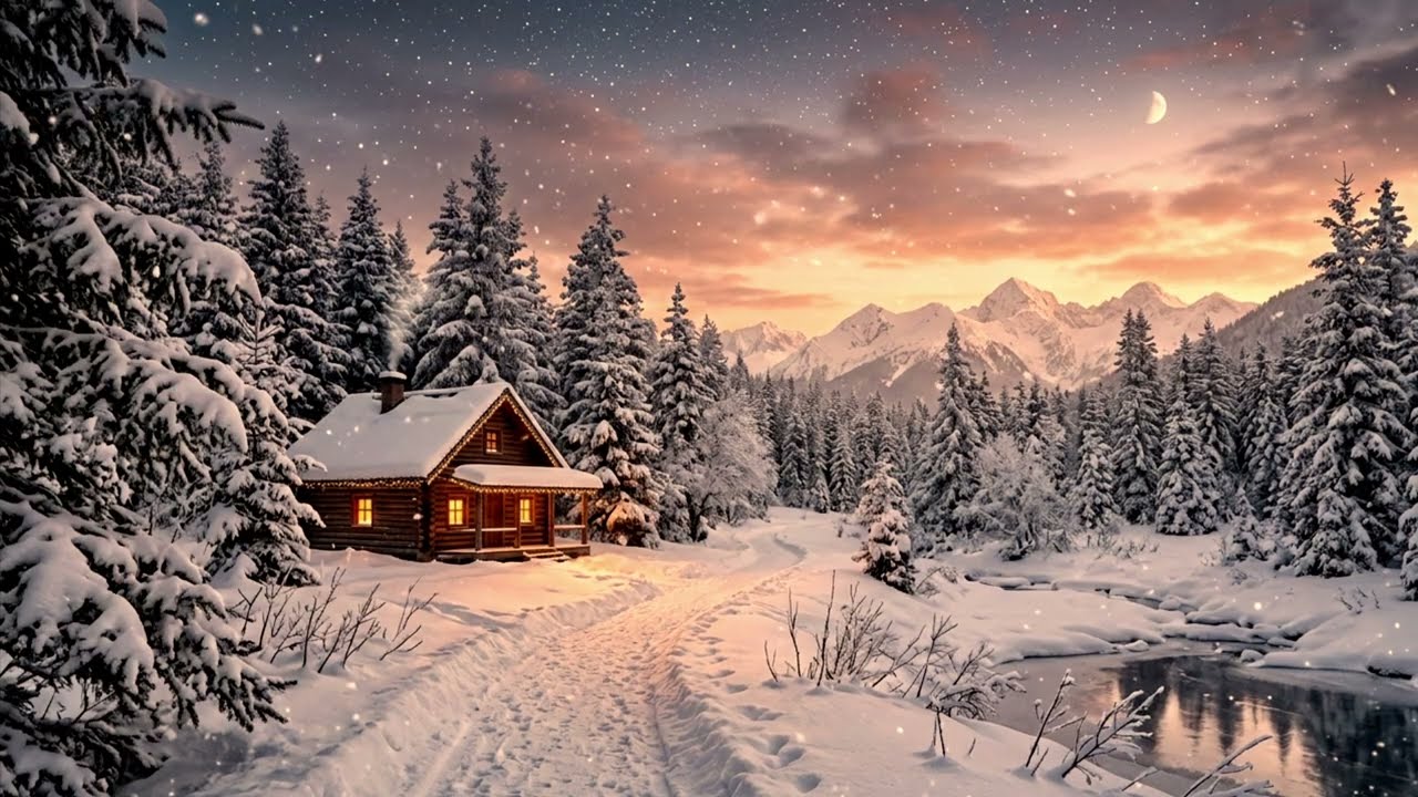 Peaceful Winter Landscape in 4K ⛄️ ❄️ | Snowy Nature Screensaver for Relaxation