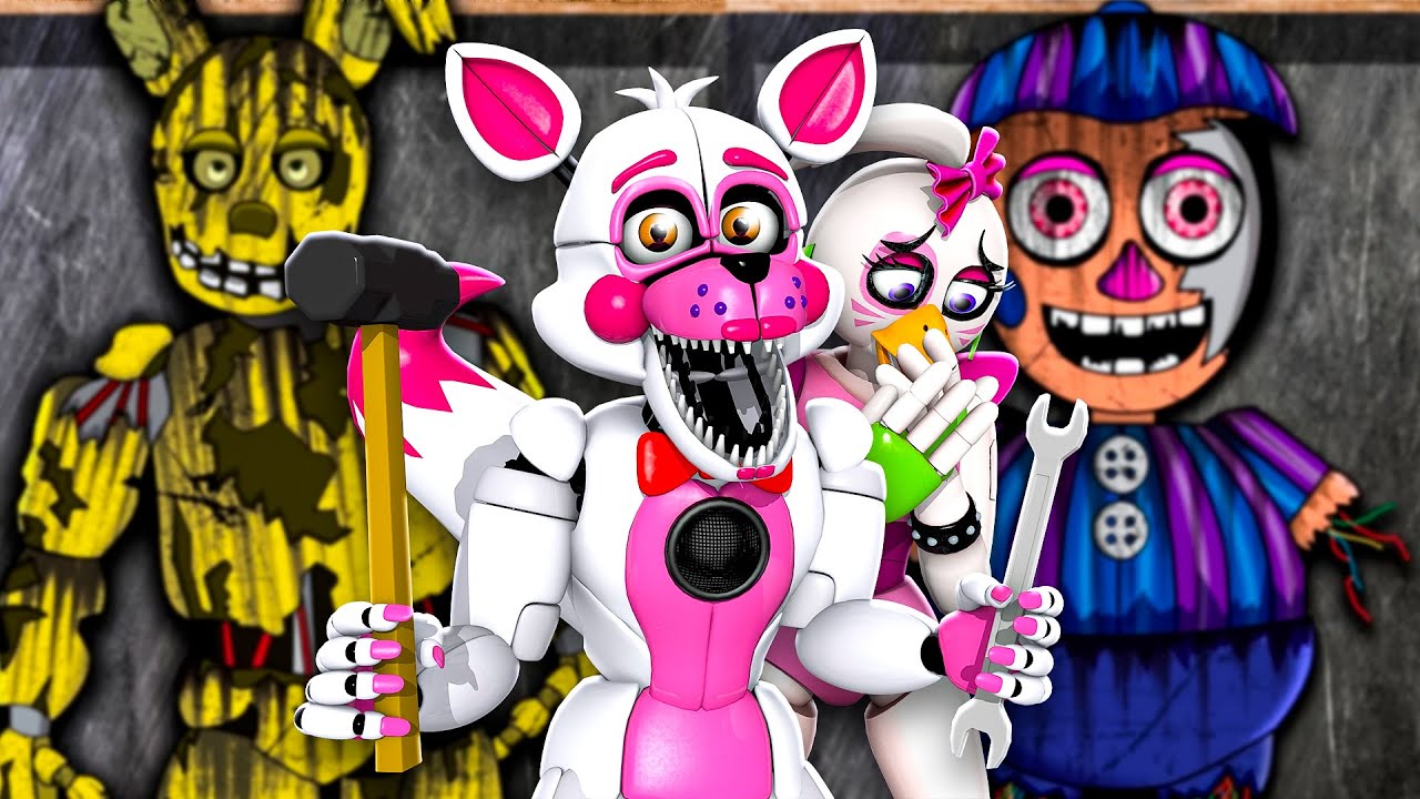 Repairing Springtrap And JJ WIth Funtime Foxy