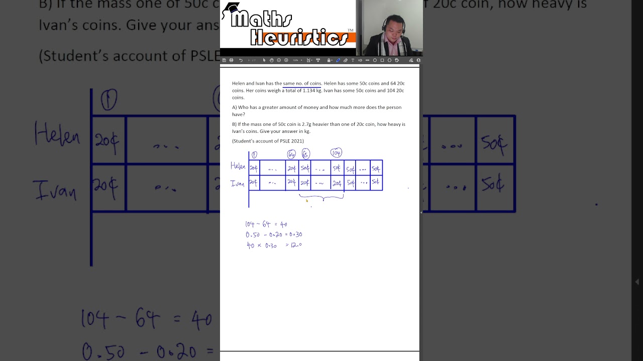 PSLE 2021 Interesting Questions Part 1 - Replacement Concept