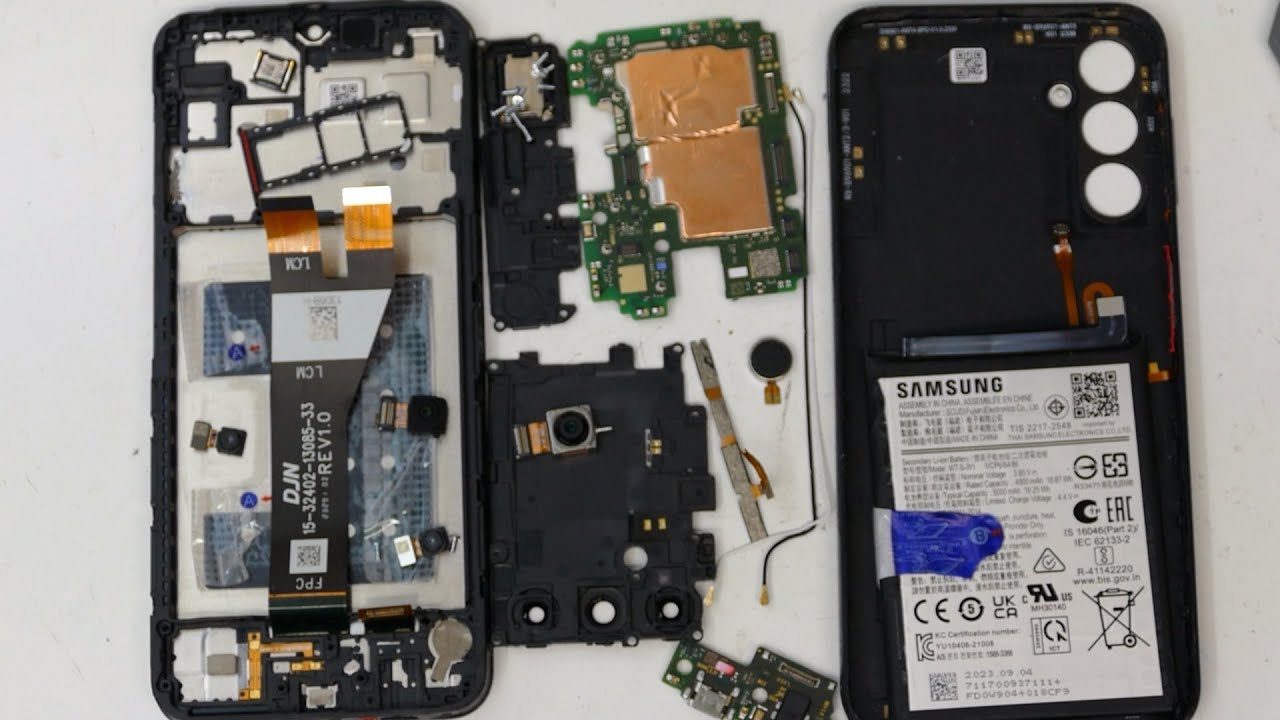 Разборка и замена дисплея Samsung A14 5G. Замена экрана.