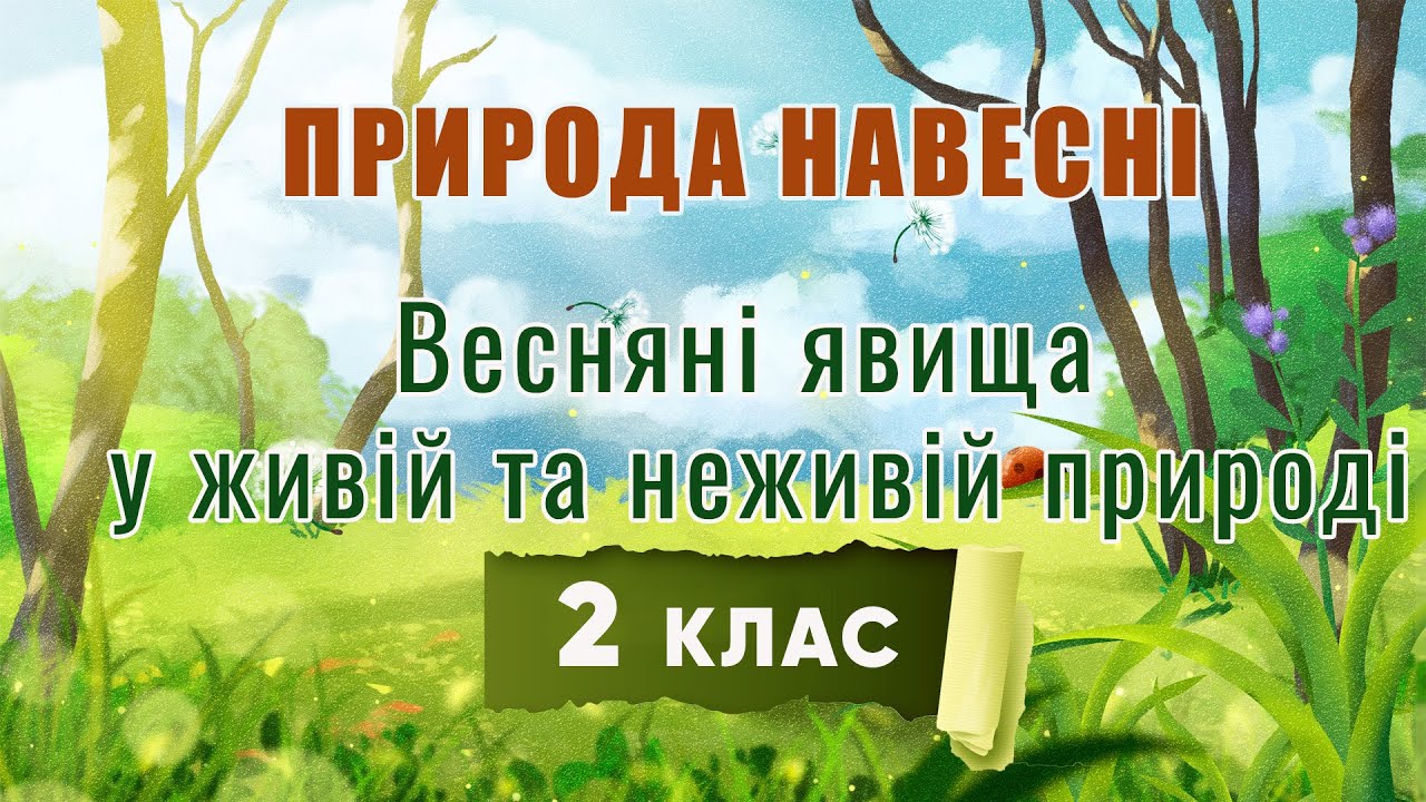 🌸Природа навесні. Весняні явища у живій та неживій природі - Прирознавство - 2 клас