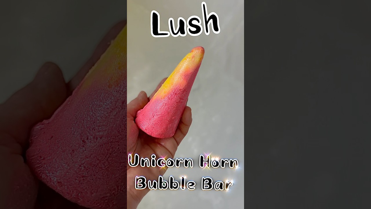 LUSH Unicorn Horn Crumble Bubble Bar ❤️#lush #satisfying #fyp