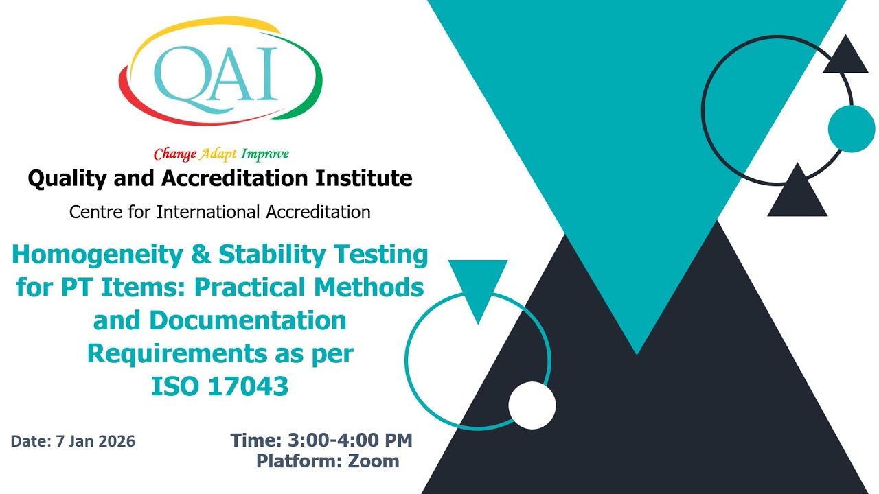 Homogeneity & Stability Testing for PT Items: Methods and Documentation Requirements ISO 17043