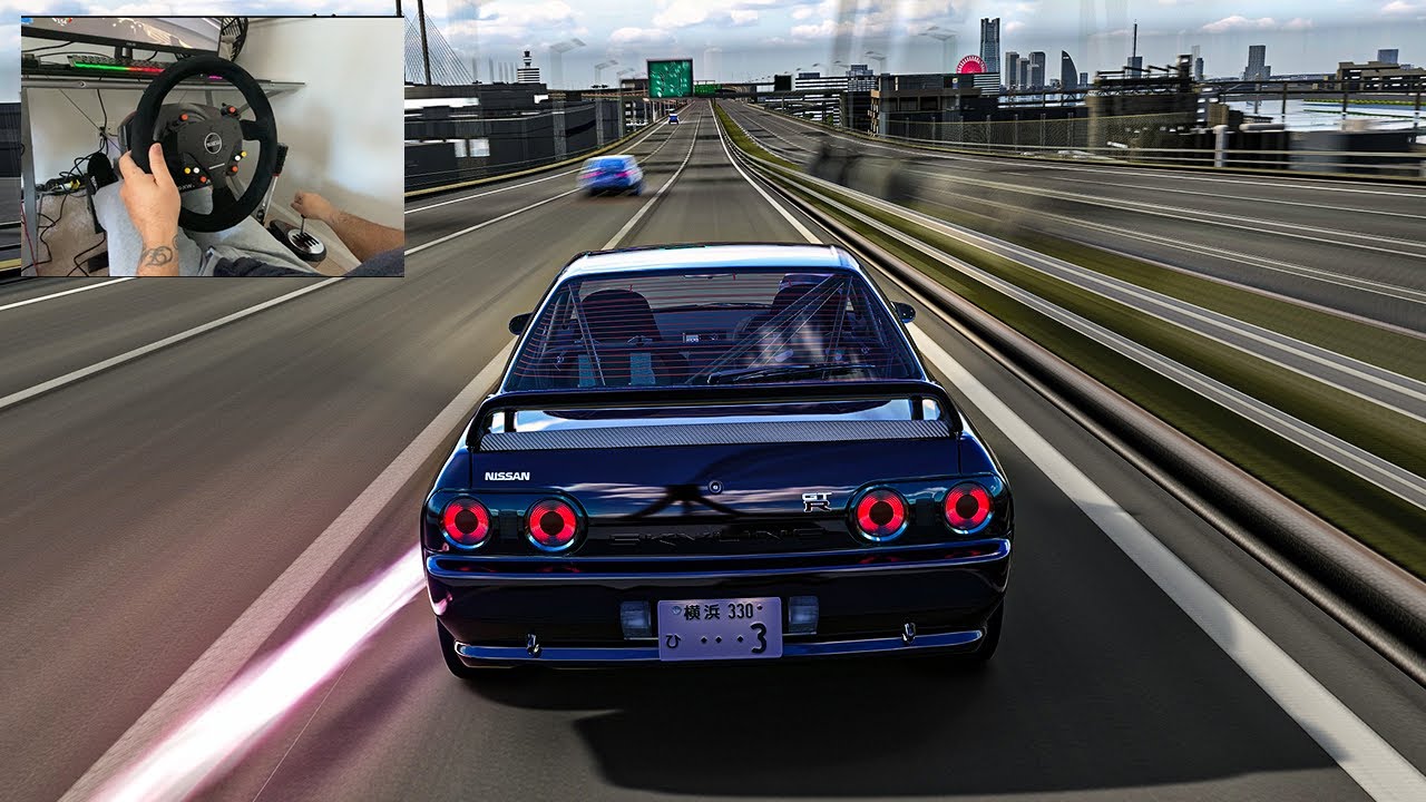 47,000HP Nissan Skyline R32 GT-R - Assetto Corsa | Thrustmaster Wheel Gameplay