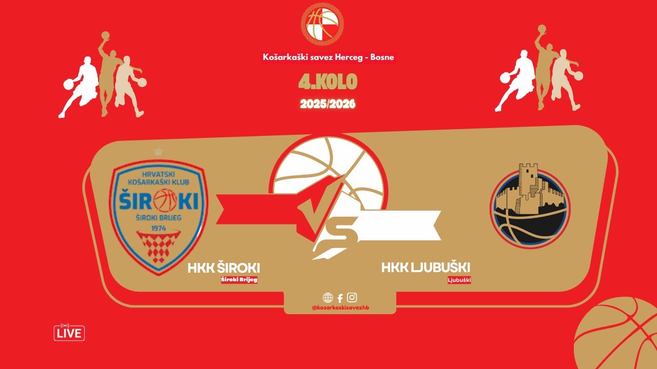 1.liga KS HB-Muškarci  | 4. kolo: HKK Široki vs HKK Ljubuški  🗓 23.11.2025. ⏳ 14:00 h