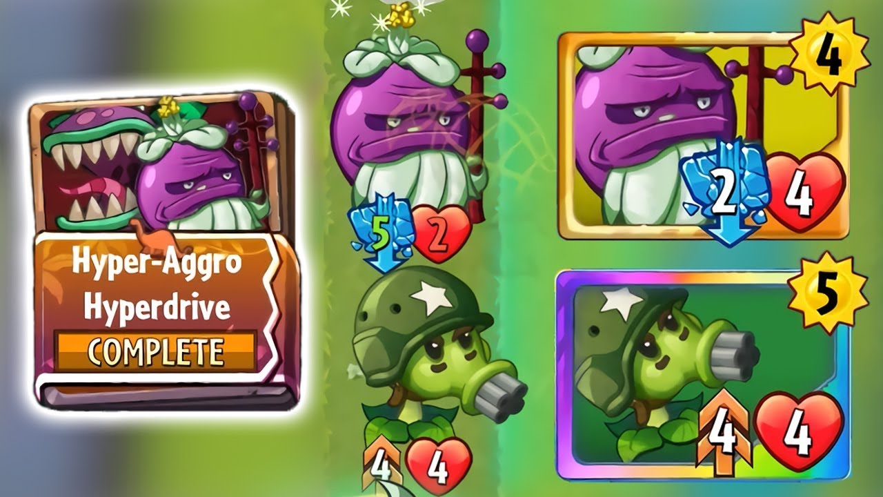 Plants vs Zombies Heroes - Gatling Pea & Elderberry Gameplay: 