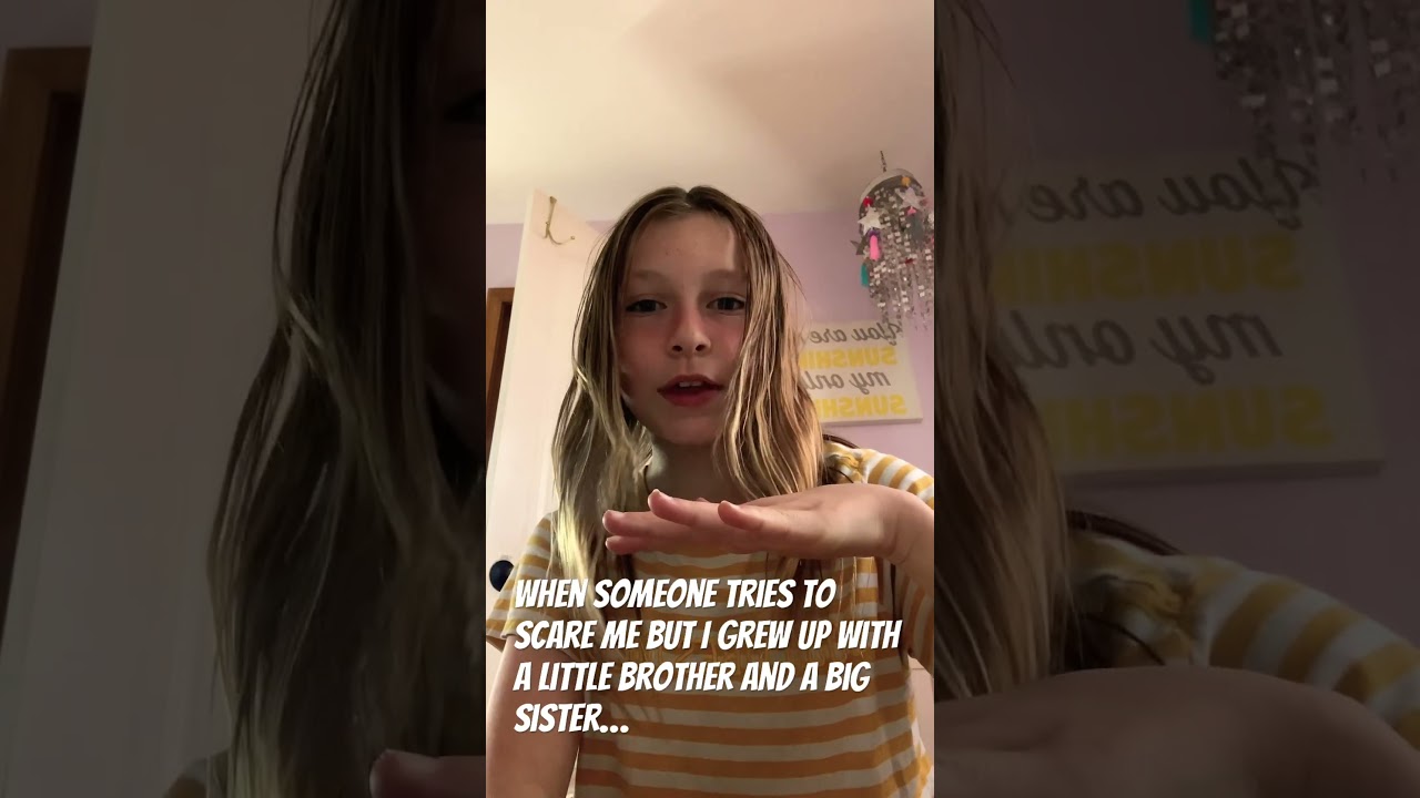 When someone tries to scare me&hellip;. #relatable #brother #sisterhood #siblings