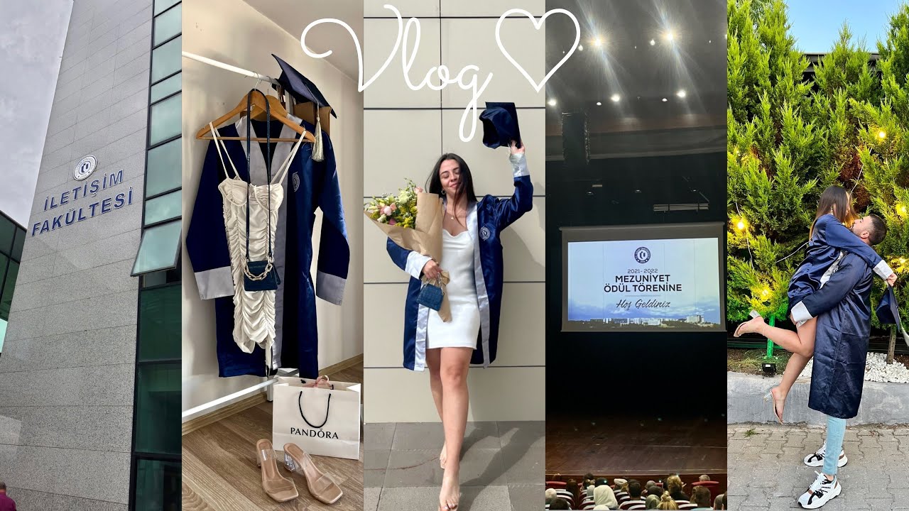 Mezun Oldum🎓👩🏻‍🎓Mezuniyet Yemeği | Mezuniyet Töreni | Benimle Hazırlanın🫶🏻Yeni Medya Bölümü 🎥