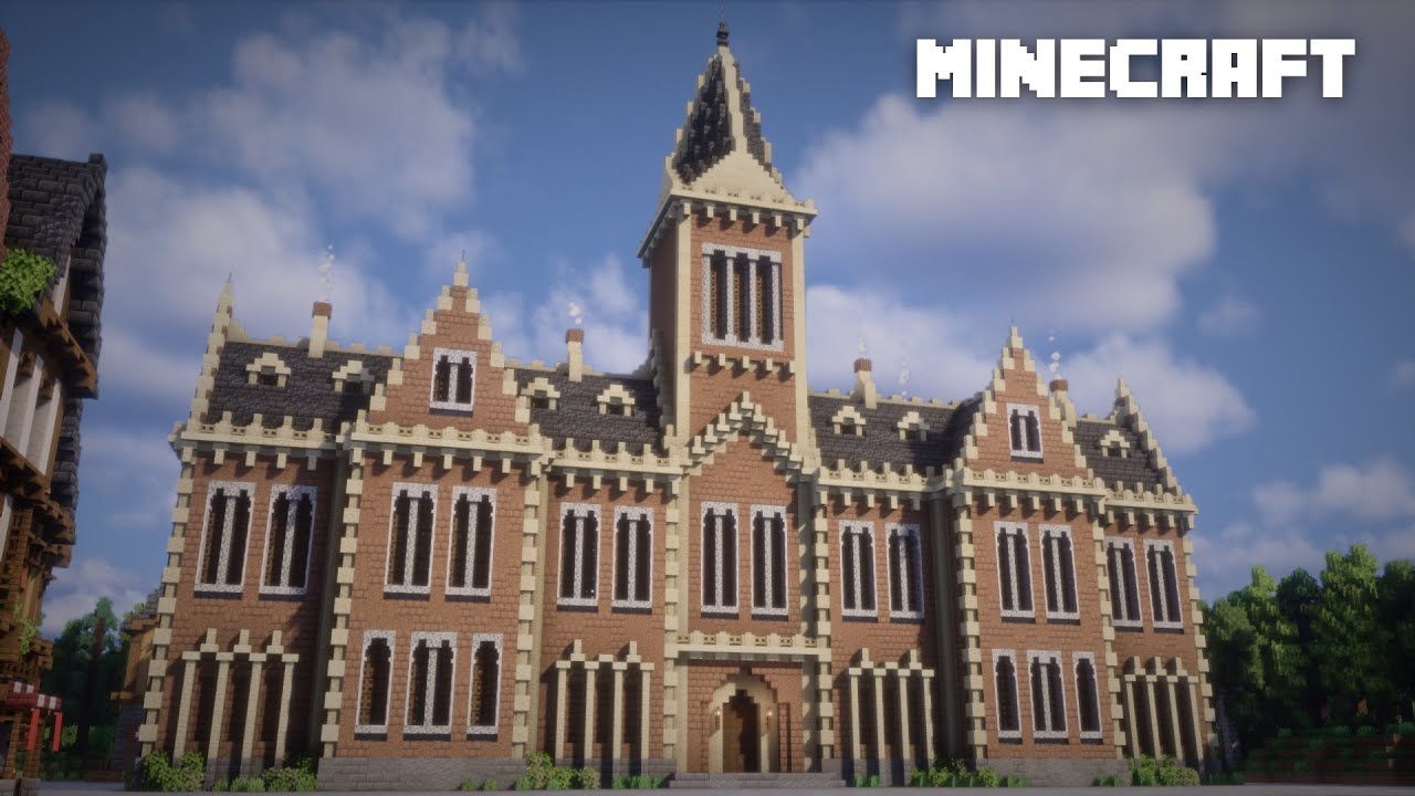 Minecraft: How to build a Medieval Town Hall | Minecraft Tutorial