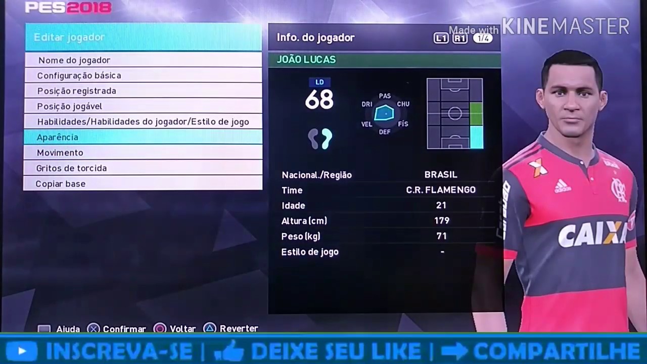 Face do João Lucas PES 18
