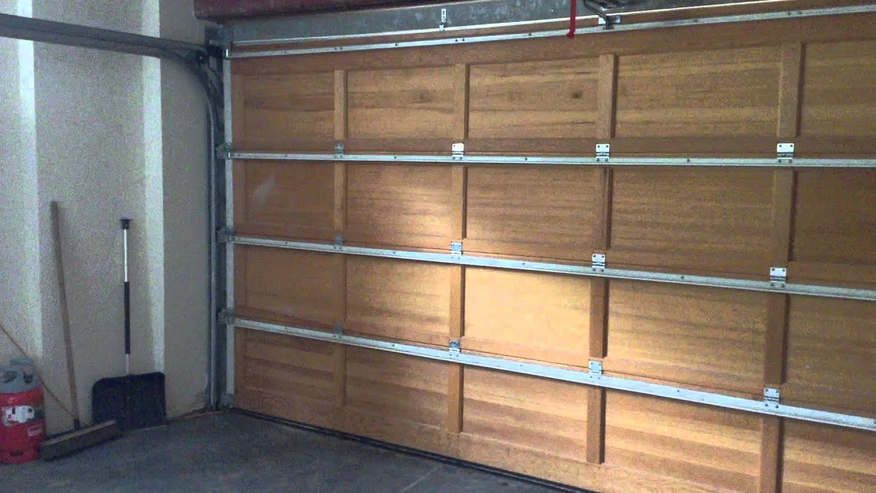 Solid Oak Electric Garage Door