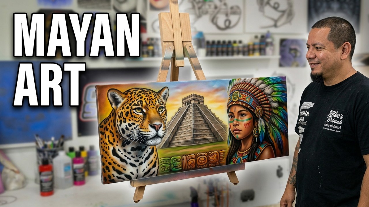 Lets Airbrush a Panel with a Mayan theme