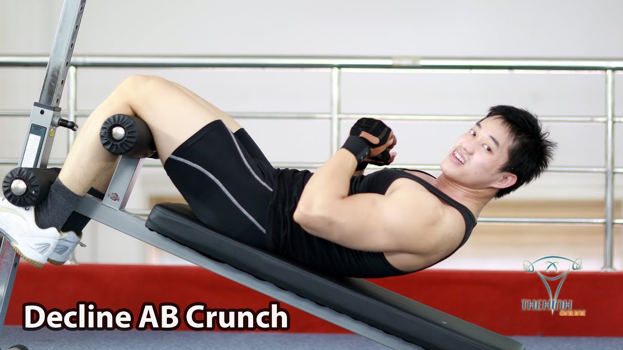 Decline AB Crunch gập bụng hiệu quả đơn giản với ghế dốc