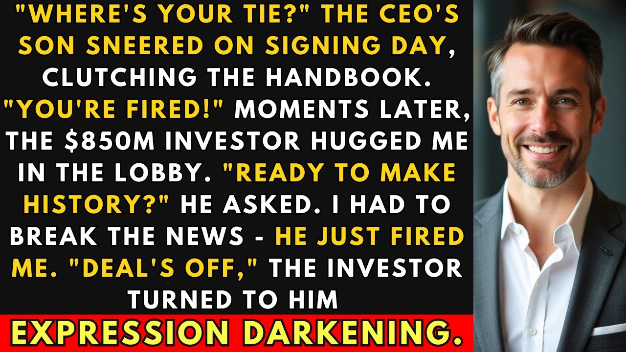 CEO's Son Fired Me For No Tie - I Was About To Sign A $850 Million Deal | Office Revenge