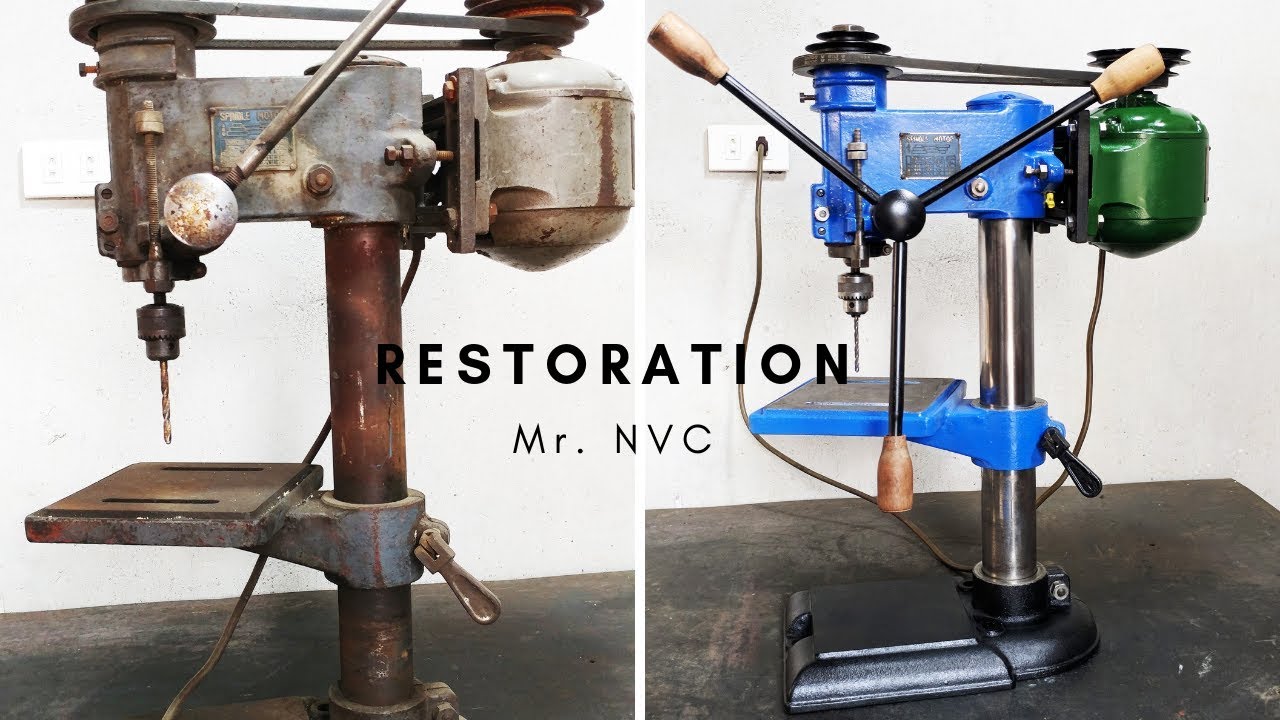 Drill Press Restoration - Step by Step Restoration Very old Drill