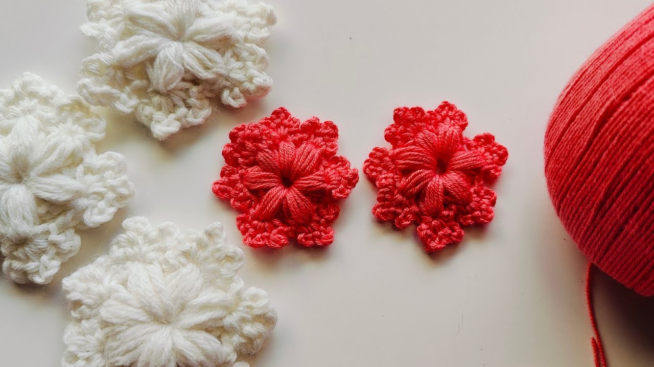 EASY Puff Stitch Crochet Snowflake ❄️ Quick DIY Ornament Pattern