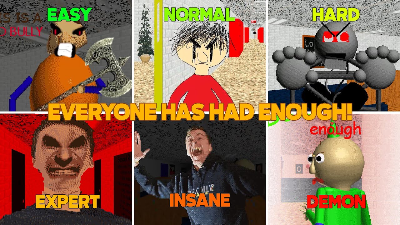 Everyone has Had Enough in Baldi's Basics Mods - Different Easy to Nightmare