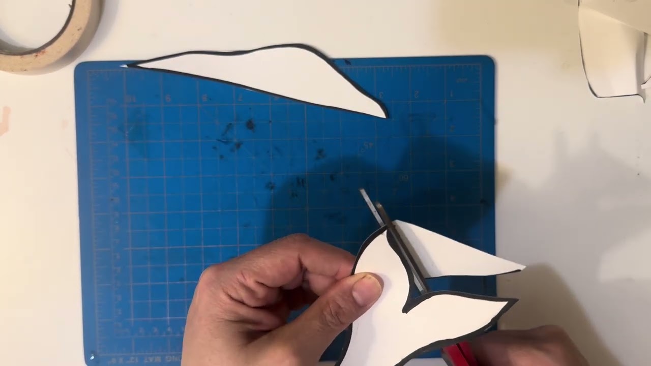 Koi fish paper model practice
