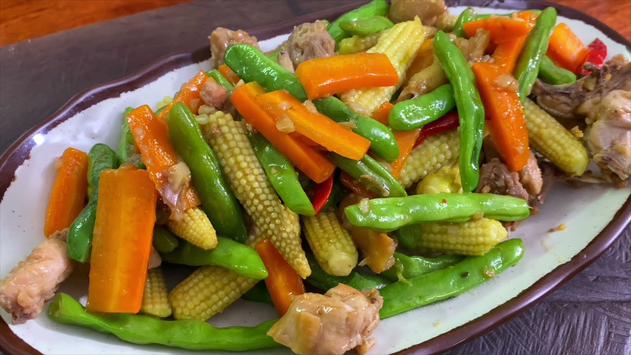 ឆាបន្លែជាមួយសាច់មាន់- Vichheka SOK